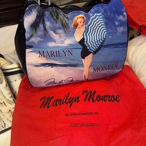 Marilyn Monroe Blue and Black Women's Bag